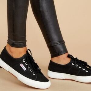 NWT! SUPERGA 2750 Cotu Black Canvas Classic Low Top Sneakers 6